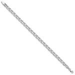 Load image into Gallery viewer, 7.25" Length Bracelet 14K White Gold Lite 5mm Double Link Charm Bracelet