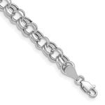 Load image into Gallery viewer, 8.25" Length Bracelet 14K White Gold Lite 5.5mm Double Link Charm Bracelet