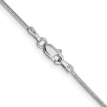Load image into Gallery viewer, 14K White Gold 1.1mm Round Snake Chain Necklace Length 16'' inches