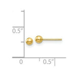 Load image into Gallery viewer, 14K Yellow Gold Polished 3mm Ball Post Earrings