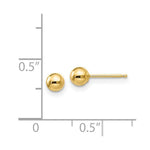 Load image into Gallery viewer, 14K Yellow Gold Polished 4mm Ball Post Earrings