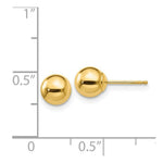 Load image into Gallery viewer, 14K Yellow Gold Polished 6mm Ball Post Earrings