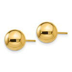 Load image into Gallery viewer, 14K Yellow Gold Polished 8mm Ball Post Earrings