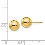 Load image into Gallery viewer, 14K Yellow Gold Polished 8mm Ball Post Earrings