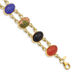 Load image into Gallery viewer, 7" Length Bracelet 14K Yellow Gold 7 Stone Scarab Bracelet