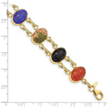 Load image into Gallery viewer, 7" Length Bracelet 14K Yellow Gold 7 Stone Scarab Bracelet