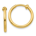Load image into Gallery viewer, 14K Yellow Gold Non-Pierced Hoop Earrings 2mm width