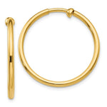 Load image into Gallery viewer, 14K Yellow Gold Non-Pierced Hoop Earrings 2mm width