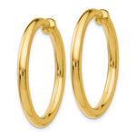 Load image into Gallery viewer, 14K Yellow Gold Non-Pierced Hoop Earrings 3mm width
