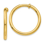 Load image into Gallery viewer, 14K Yellow Gold Non-Pierced Hoop Earrings 3mm width
