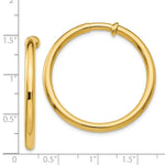 Load image into Gallery viewer, 14K Yellow Gold Non-Pierced Hoop Earrings 3mm width