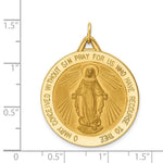 Load image into Gallery viewer, 14K Yellow Gold Miraculous Medal Pendant 29.5mm width