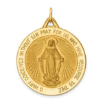 Load image into Gallery viewer, 14K Yellow Gold Miraculous Medal Pendant 29.5mm width
