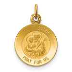 Load image into Gallery viewer, 14K Yellow Gold Saint Joseph Medal Charm 11mm width