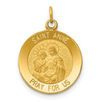 Load image into Gallery viewer, 14K Yellow Gold Saint Anne Medal Charm Pendant