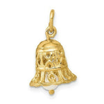 Load image into Gallery viewer, 14K Yellow Gold Wedding Bell with Freshwater Cultured Pearl Charm Pendant