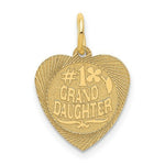 Load image into Gallery viewer, 14K Yellow Gold #1 Granddaughter Charm Pendant