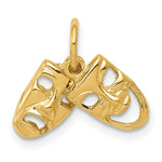 Load image into Gallery viewer, 14K Yellow Gold Comedy/Tragedy Charm Pendant