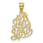 Load image into Gallery viewer, 14K Yellow Gold I Love You Charm Pendant