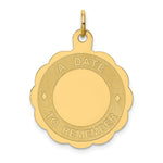 Load image into Gallery viewer, 14K Yellow Gold A Date to Remember Charm Pendant
