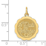 Load image into Gallery viewer, 14K Yellow Gold A Date to Remember Charm Pendant