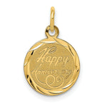 Load image into Gallery viewer, 14K Yellow Gold Happy Anniversary Charm Pendant