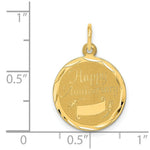Load image into Gallery viewer, 14K Yellow Gold Happy Anniversary Charm Pendant