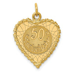 Load image into Gallery viewer, 14K Yellow Gold Happy 50th Anniversary Charm Pendant