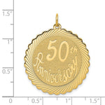 Load image into Gallery viewer, 14K Yellow Gold Happy 50th Anniversary Charm Pendant