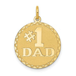 Load image into Gallery viewer, 14K Yellow Gold #1 Dad Charm Pendant