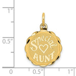Load image into Gallery viewer, 14K Yellow Gold Special Aunt Charm Pendant
