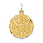 Load image into Gallery viewer, 14K Yellow Gold Special Sister Charm Pendant