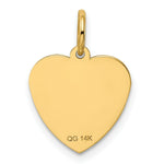Load image into Gallery viewer, 14K Yellow Gold #1 Goddaughter Heart Disc Charm Pendant