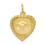 Load image into Gallery viewer, 14K Yellow Gold Graduation Cap Charm Pendant