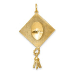 Load image into Gallery viewer, 14K Yellow Gold Graduation Cap with Freshwater Cultured Pearl Charm