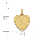 Load image into Gallery viewer, 14K Yellow Gold My Confirmation Heart Disc Charm Pendant