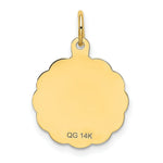 Load image into Gallery viewer, 14K Yellow Gold Sweet Sixteen Disc Charm Pendant