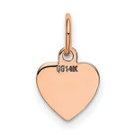 Load image into Gallery viewer, 14K Rose Gold Heart Disc Charm Pendant Pendant