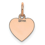 Load image into Gallery viewer, 14K Rose Gold Heart Disc Charm Pendant Pendant