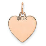 Load image into Gallery viewer, 14K Rose Gold Heart Disc Charm Pendant Pendant