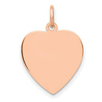 Load image into Gallery viewer, 14K Rose Gold Heart Disc Charm Pendant Pendant
