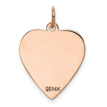 Load image into Gallery viewer, 14K Rose Gold Heart Disc Charm Pendant Pendant