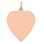 Load image into Gallery viewer, 14K Rose Gold Heart Disc Charm Pendant Pendant