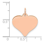 Load image into Gallery viewer, 14K Rose Gold Heart Disc Charm Pendant Pendant