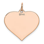 Load image into Gallery viewer, 14K Rose Gold Heart Disc Charm Pendant Pendant