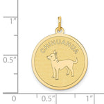 Load image into Gallery viewer, 14K Yellow Gold Chihuahua Disc Charm