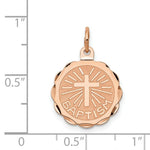Load image into Gallery viewer, 14K Rose Gold Baptism Charm