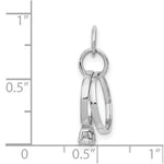 Load image into Gallery viewer, 14K White Gold Polished CZ Wedding Rings Charm