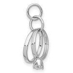 Load image into Gallery viewer, 14K White Gold Polished CZ Wedding Rings Charm