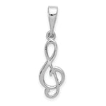 Load image into Gallery viewer, 14K White Gold Music Note Pendant
